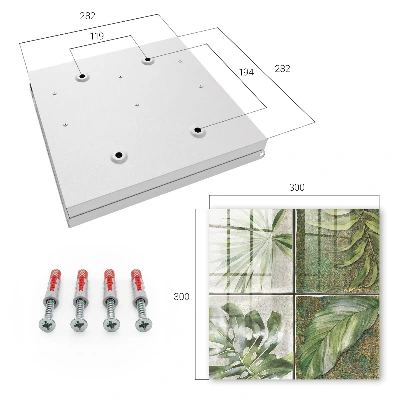 Caixa de chaves Azulejos de plantas