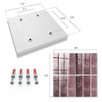 Caixa para chaves Azulejos Borgonha