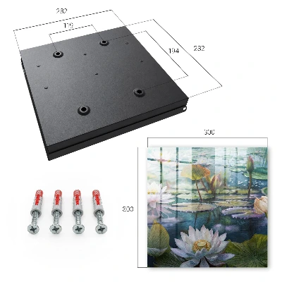 Caixa para chaves Flores aquáticas