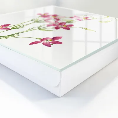 Caixa para guardar chaves Flores cor-de-rosa