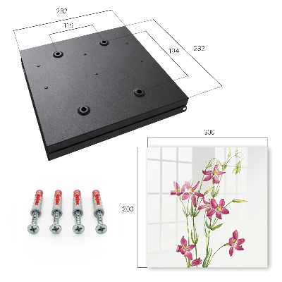 Caixa para guardar chaves Flores cor-de-rosa