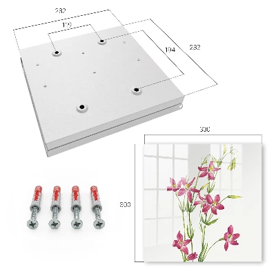 Caixa para guardar chaves Flores cor-de-rosa