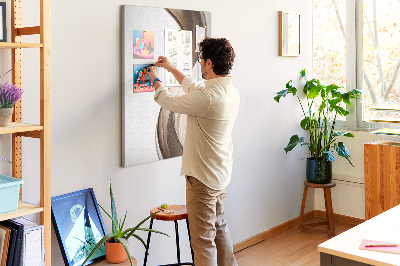 Painel de cortiça para parede Onda de abstração