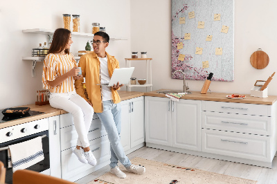 Painel de cortiça para parede Flores em madeira