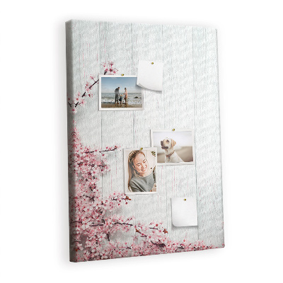 Painel de cortiça para parede Flores em madeira