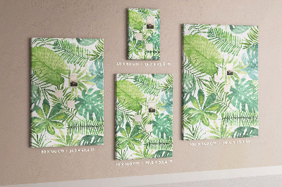 Lousa de cortiça Folhas de floresta em aquarela