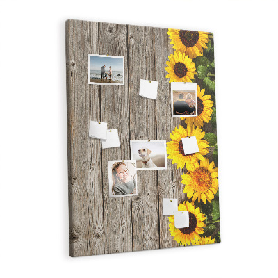 Lousa de cortiça Madeira de girassóis