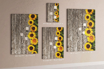 Lousa de cortiça Madeira de girassóis