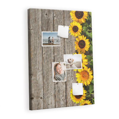 Lousa de cortiça Madeira de girassóis