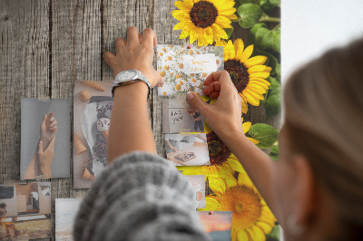 Lousa de cortiça Madeira de girassóis