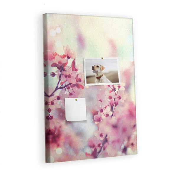 Painel de cortiça para parede Flores da primavera