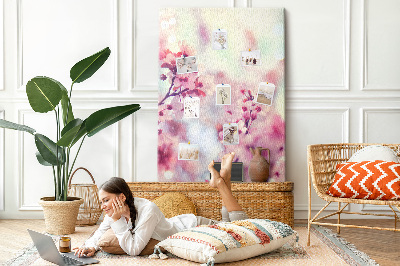 Painel de cortiça para parede Flores da primavera