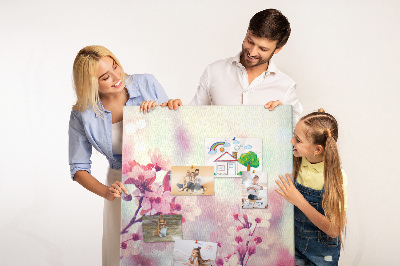 Painel de cortiça para parede Flores da primavera