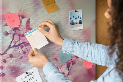 Painel de cortiça para parede Flores da primavera