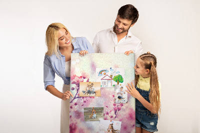 Painel de cortiça para parede Flores da primavera