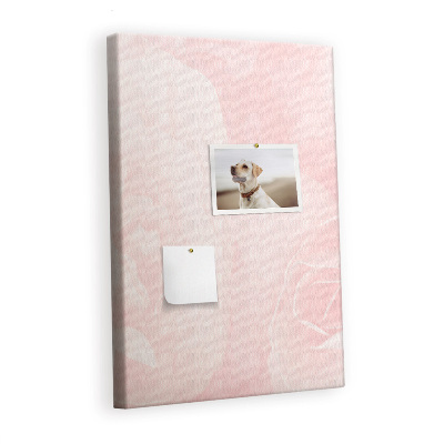 Quadro de cortiça Flores rosas