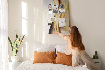 Lousa de cortiça Abstração de Onda Dourada