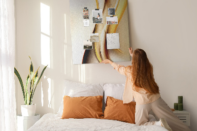 Lousa de cortiça Abstração de Onda Dourada