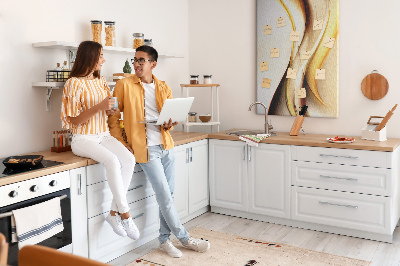 Lousa de cortiça Abstração de Onda Dourada