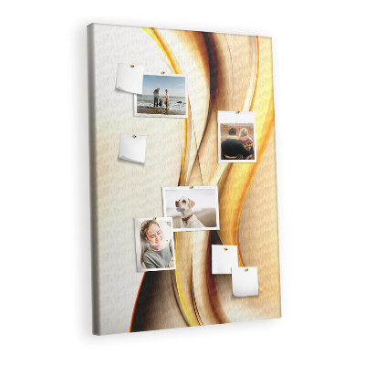 Lousa de cortiça Abstração de Onda Dourada