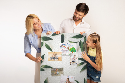 Lousa de cortiça Moldura de folhas verdes