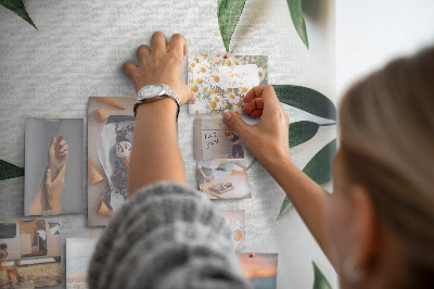 Lousa de cortiça Moldura de folhas verdes