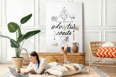 Quadro de cortiça Hora da aventura