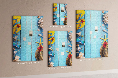 Quadro de cortiça Tábuas de madeira