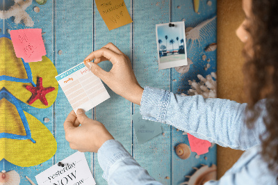 Lousa de cortiça Férias de verão