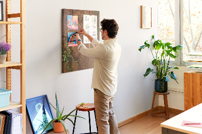 Quadro de cortiça madeira rústica