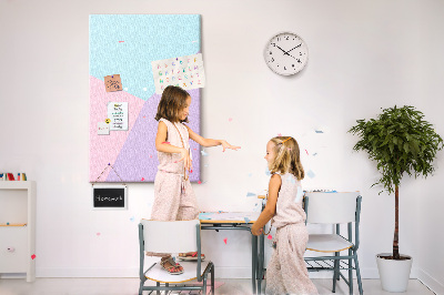 Lousa de cortiça Padrão pastel