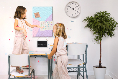 Lousa de cortiça Padrão pastel