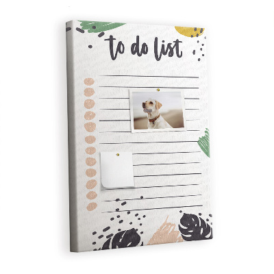 Painel de cortiça para parede Planejador tropical