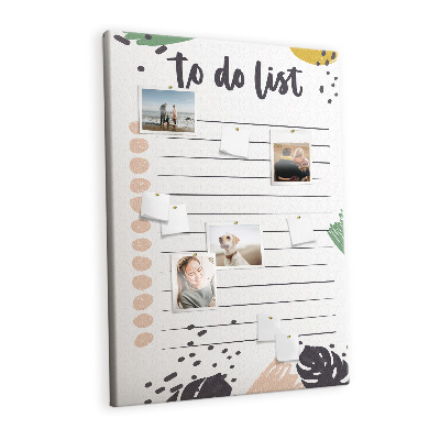 Painel de cortiça para parede Planejador tropical