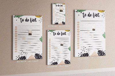 Painel de cortiça para parede Planejador tropical