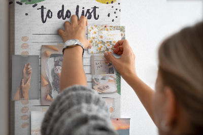 Painel de cortiça para parede Planejador tropical