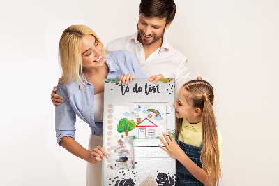 Painel de cortiça para parede Planejador tropical