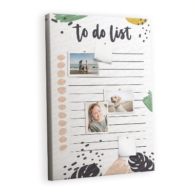 Painel de cortiça para parede Planejador tropical