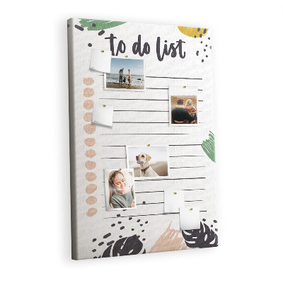 Painel de cortiça para parede Planejador tropical