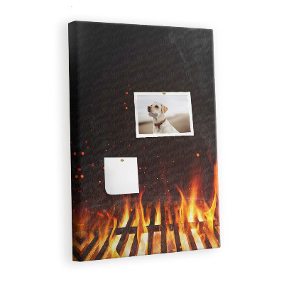 Quadro de cortiça Chamas da grelha