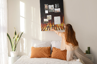 Quadro de cortiça Chamas da grelha