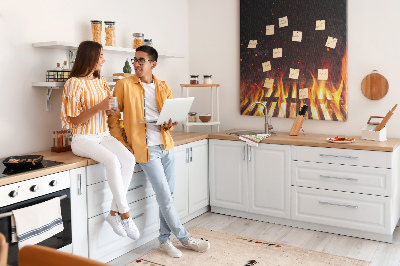 Quadro de cortiça Chamas da grelha