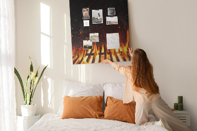 Quadro de cortiça Chamas da grelha
