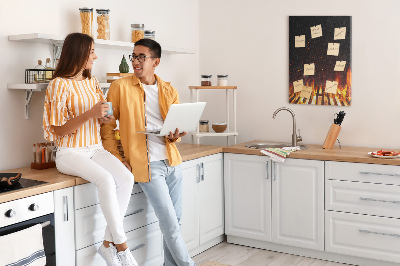 Quadro de cortiça Chamas da grelha