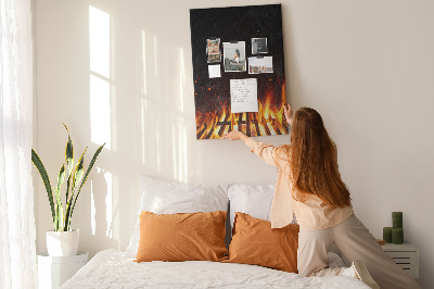 Quadro de cortiça Chamas da grelha