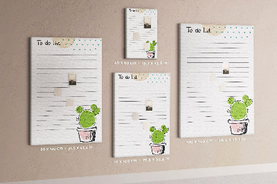 Lousa de cortiça Lista de Cactos