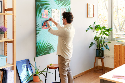 Lousa de cortiça Folhas tropicais