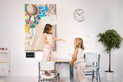 Painel de cortiça para parede Praia exótica