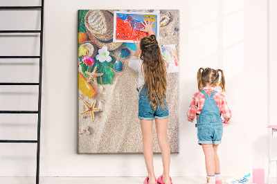 Painel de cortiça para parede Praia exótica