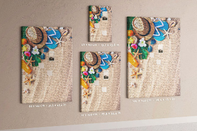 Painel de cortiça para parede Praia exótica